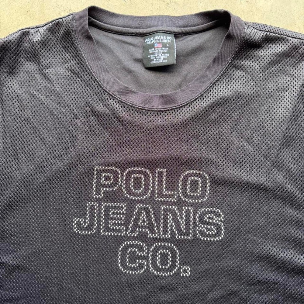 Vintage‎ Y2K Polo Ralph Lauren Polo Jeans black mesh tank top